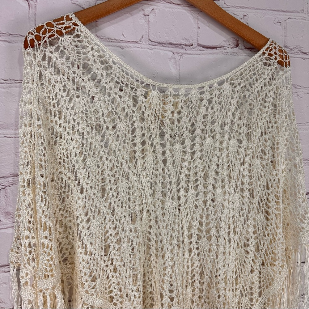 Vintage crochet poncho -delicate detailing - FREE PEOPLE VIBE - Picture 6 of 6